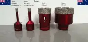 6mm, 8mm, 35mm & 50mm M14 Dry Diamond Core Drill Bits For Porcelain Granite Tile