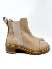 See By Chloe Women's Mozart Chelsea Boots Beige 11 US / 41 EU $475
