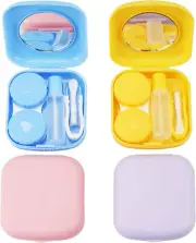 4PCS Contact Lens Case, Colorful Contact Lens Box Holder Container, Outdoor Mini