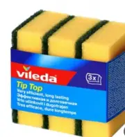 vileda Tip Top Style Cleaning Sponges - Pack of 3 -Hygienic -Made in EU