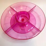 Target Bullseye Spring/Summer Pink Plastic Rotating Tray 12"W x 2.5”H (NEW)