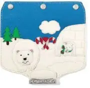 NWTag Brighton WINTER WONDERLAND Polar Bear Igloo Mini Bag Snappy Flap MSRP$100