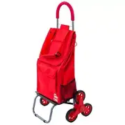 Trolley Dolly Stair Climber Red Grocery Foldable Cart Condo Apartment