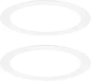 uxcell 2-Pack Goof Rings for 3 Inch Recessed Lights, 2.8" ID 3.6" OD Durable Steel Trim Ring Flush Mount White Can Light Trim Ring Cover for Ceiling Can Downlights