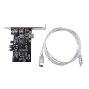 PCIe 4 Port (3X 6Pin+1X 4Pin) Firewire 800 IEEE 1394 Adapter Card High3350