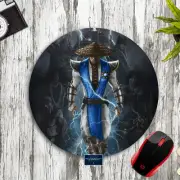 RAIDEN MORTAL KOMBAT CUSTOM 8" ROUND NONSLIP PC LAPTOP MOUSE PAD DESK MAT GIFT