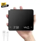 Small Coffee Scale with Timer, Rechargeable Espresso Coffee Scale, 3Kg/0.1G High