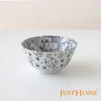 在飛比找momo購物網優惠-【Just Home】日本製滿版貓陶瓷4.8吋飯碗(日本製 