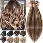 Clearance Micro Loop Ring Tip Remy Human Hair Extensions Tips Beads Highlight US