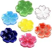 NOLITOY 7pcs Chopstick Holder Organizers Chopstick Rest Cherry Blossom Chopsticks Kitchen Holders Chopstick Storage Japan Ceramic Chopstick Stand Rest Rack Chopstick Rest Stand Ceramics