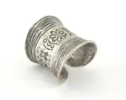 Adjustable Tube Ring Antique Silver Plated brass (16mm 5US inner size) 2712
