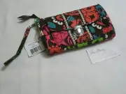 Vera Bradley LOLA Pushlock WRISTLET Wallet CLUTCH Coin with Strap PURSE Bag NWT