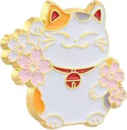 [SOIMISS] 1pc Japanese Style Brooch Fortune Brooch Cat and Brooches Cute Cartoon Women Brooches Good Luck Charm Vintage Brooches for Women Cute Pin Vintage Maneki Charms Zinc Alloy
