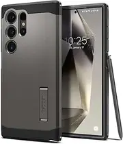 [Spigen] Tough Armor Designed for Samsung Galaxy S24 Ultra Case (2024) Impact Shock Absorption Hard Cover - Gunmetal