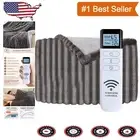 Soft Flannel Sherpa Electric Blanket - Reversible, Auto-Off Heated Throw 50"x60"