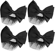 ERINGOGO Hair Bow Mesh Clips Set 4pcs Butterfly Head Flower Spring Clip Hair Bun Holders Fashion Bowknot Design for Party