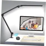 LED Desk Lamp with Clamp, Ultra-Bright Dual Dual Light Source Desk Lamp（12W)