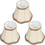 XIASABA 3Pcs E14 Clip On Lamp Shade Indoor Modern Fabric Candle Chandelier Lampshade for Home Hall Hotel Gold Adds Elegance and Soft Lighting to Any Space