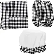 Boys Girls Kids Cooking Apron Set Child Apron Chef Hat Kids Cooking Outfit for Boys Girls