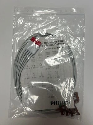 Philips M1976A CBL 5 LEADSET GRABBER CHEST AAMI CU