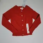 NWT Girls Cardigan Sweater Button-Up Top Cat & Jack Red Sparkly Size XS 4/5