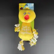 Sesame Street Big Bird 12" Plush Pet Toy With Squeaker and Rope "Let's Play ...