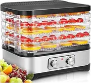 Food dehydrator Compact Food Dehydrator with 5 Trays Food Dehydrator Adjustable Temperature Controls for Jerky Herbs Fruit Veggies Snacks