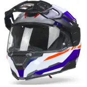 X.Vilijord Continental White Blue Red Modular Helmet