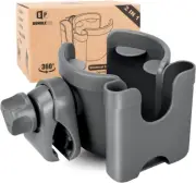 Universal Stroller Cup Holder with Mobile Phone Case, 2-In-1 Strollers Storage R