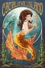 Wall Art Print Catalina Island, California - Mermaid by Lantern Press, 12" x 18"
