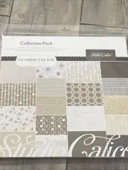 Scrapbooking Taupe And White Paper Pack By Studio Calico : Classic 18 Sheets