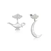 Disney Couture Kingdom - Aladdin - Genie Lamp in the Night Earrings White Gold