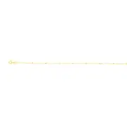 9ct Yellow Gold Balls on Fancy 25+5cm Anklet