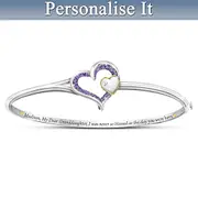 Granddaughter Personalised Bracelet With Name And Birthstone