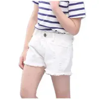在飛比找momo購物網優惠-【Baby 童衣】任選 兒童短褲 刷破牛仔短褲 88654(