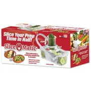 Telebrands Slice-O-Matic Food Vegetable Fruit Slicer Julienne Chop Dice White