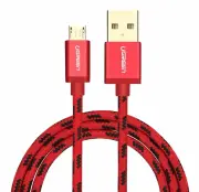 UGREEN Micro USB to USB 2.0 Type A Cable with Braided Jacket - RED