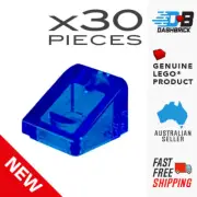 30 x LEGO - Slope 30 1 x 1 x 2/3, Trans-Dark Blue [54200, 35338, 50746] "Water"