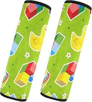 Car Seat Belt Pads 2 Pack Soft Car Safety Seat Belt Strap Shoulder Pad Backpack Shoulder Strap Pad Cover Car Accessories for Women Men Kids S Duck Toy Green