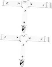 [GLSTOY] Leg Leg Gothic Leg Ring ’s Belts Elastic Punk for Belts for Punk Pants Leg Binding White