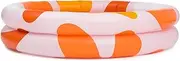 Inflatable Round Pool - Premium Outdoor Swimming Pool for Kids, Toddlers, Infants & Adults - Orange, 165 * 35cm, Easy Setup, Safe & Durable
