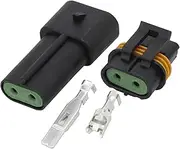 Xiaojiang Store 2 Pin Male and Female Connector Terminal Car Wire Plug 2 Pin Connector Female Plug Automotive Electrical DJ70232Y-6.3-11/21 (Size : 5 Sets)