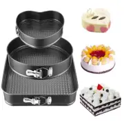 Springform Pan Set 3 Set，Non-stick Bakeware Cheesecake Pan， with Removable Bo...