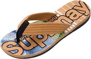 [Generic] Men's Flip Flops Beach Beach Walking Summer Shoes Bath Shower Wide Platform Slippers with Toe Strap