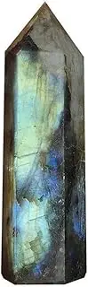 Moonstone Crystal Column Natural Labradorite Quartz Obelisk Crystal Column Wand Point Healing Stone Home Decor 7-8cm