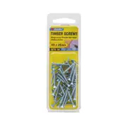 Zenith 6G x 25mm Zinc Plated Hinge-Long Thread Countersunk Head Timber Screws - 35 Pack