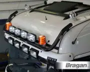 Roof Bar BLACK + LED + Spots + Beacons For Mercedes Actros MP5 19+ Classic Space