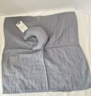 Mushie Moon Lovey Security Blanket Blue 100% Organic Cotton Muslin