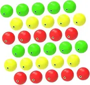 BESPORTBLE 30Pcs Fishing Foam Floats Bright Fishing Tools for Sea Lake Stream Durable Enhanced Buoyancy with Ring for Anglers