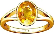 Divya Shakti 5.25-5.50 Carat Yellow Sapphire Ring (Pukhraj Stone Panchadhatu Ring) 100% Original AAA Quality Gemstone